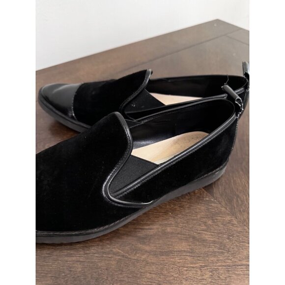 Karl Lagerfeld Paris Black Suede/Leather Flat Slip On Shoes Size 9.5 - Picture 6 of 6